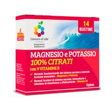 Optima Naturals Magnesio e Potassio 100% Citrati con 9 vitamine B 14 Bustine
